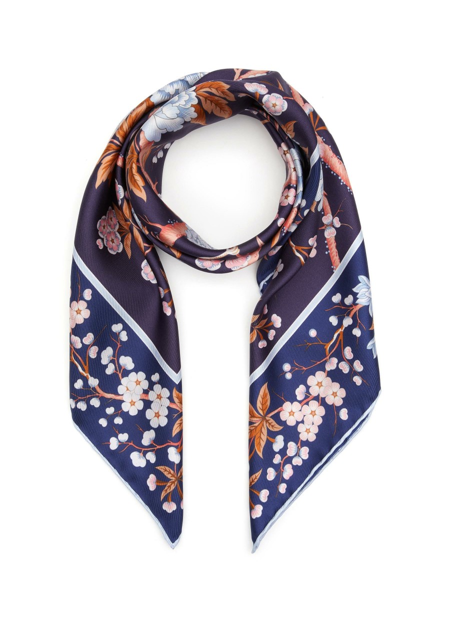 Accessories * | Liberty London Flash Sale 'Elysian Paradise' Silk Twill Scarf