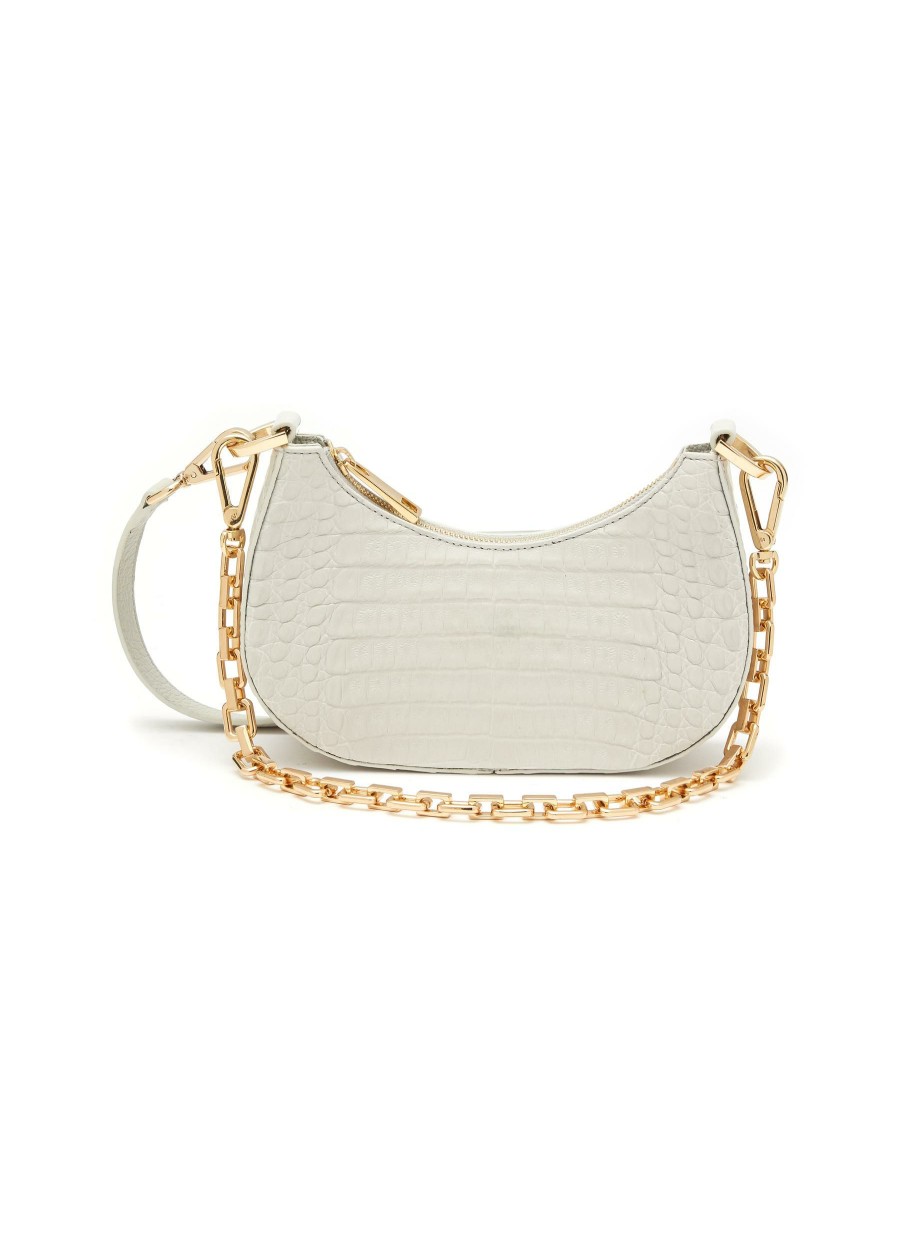 Bags * | Maria Oliver Free Delivery Mini 'Mia' Caiman Leather Hobo Bag