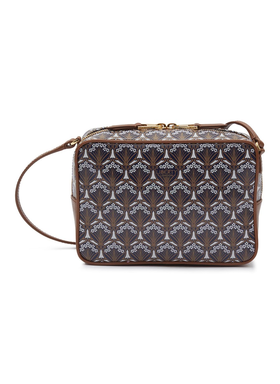 Bags * | Liberty London Outlet 'Iphis Maddox' Printed Crossbody Leather Bag