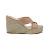 Shoes * | Jimmy Choo Shop 'Dovina' 100 Leather Cross Strap Wedged Sandals