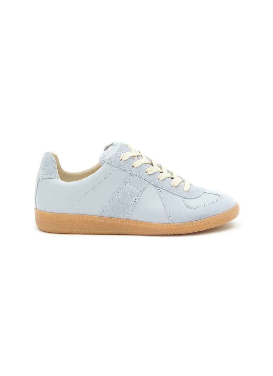 Shoes * | Maison Margiela Free Delivery 'Replica' Suede Leather Low Top Sneakers