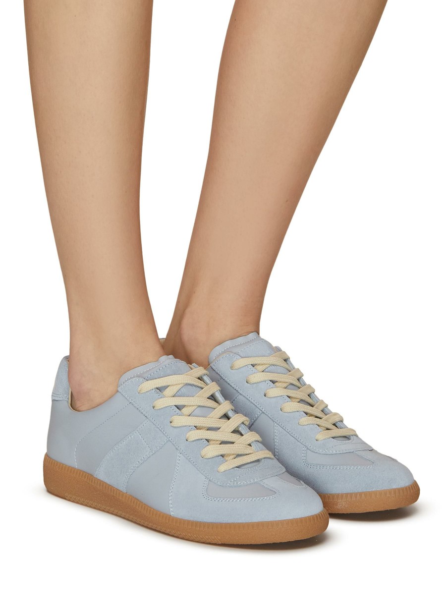 Shoes * | Maison Margiela Free Delivery 'Replica' Suede Leather Low Top Sneakers