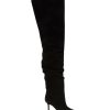 Shoes * | Amina Muaddi Best Sellers 'Olivia' 95 Suede Slouchy Thigh High Boots