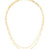 Accessories * | Missoma Free Delivery 'Chain Reaction' Filia 18K Gold Plated Double Row Chain Necklace