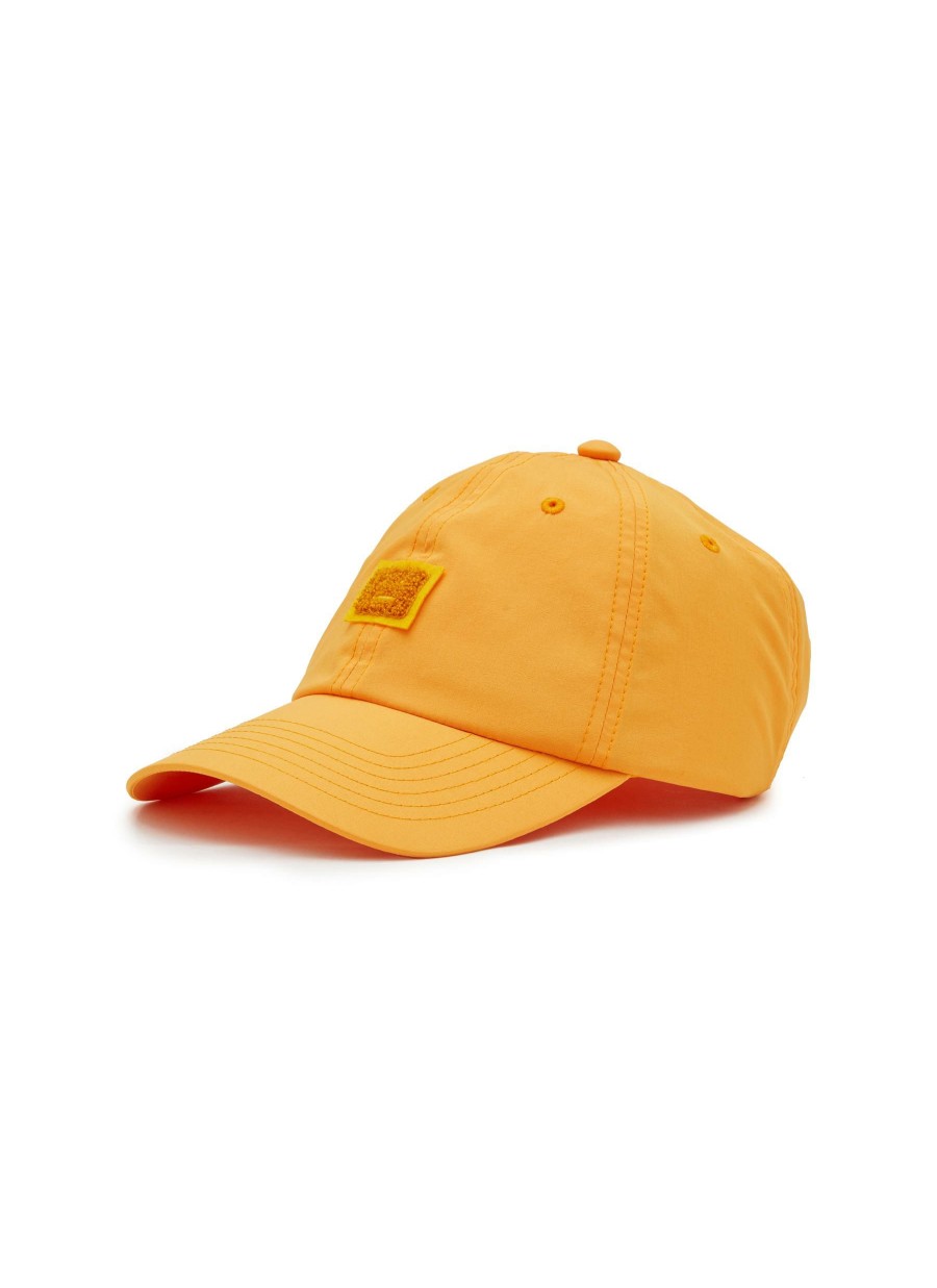 Accessories * | Acne Studios Quick Delivery Textured Face Logo Baseball Cap