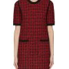 Clothing * | Crush Collection Free Delivery Tweed Short Sleeve Crewneck Dress