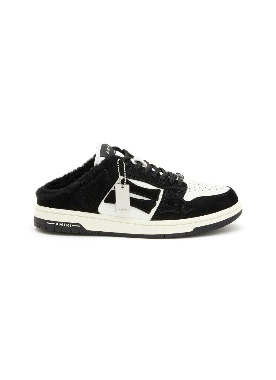 Shoes * | Amiri Online 'Skel' Shearling Inner Leather Slip On Sneakers