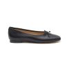 Shoes * | Sam Edelman Closeout Sale 'Meadow' Logo Bow Applique Square Toe Leather Ballerina Flats