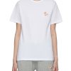 Clothing * | Maison Kitsune Hot Sale Chillax Fox Patch Cotton Crewneck T-Shirt