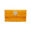 Bags * | Suzette Outlet Sale Medium 'Henri' Brooch Python Leather Clutch