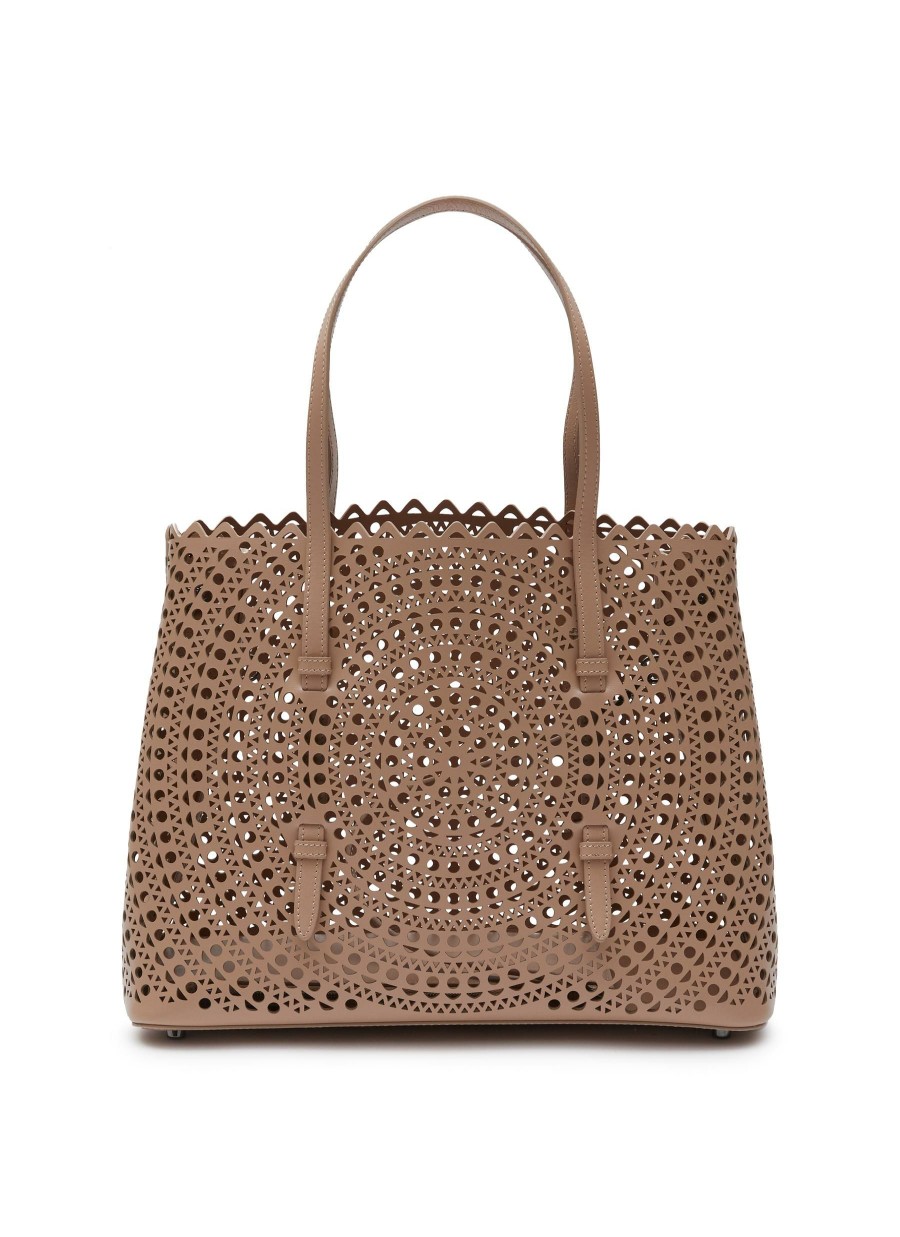 Bags * | Alaia Flash Sale 'Mina' 32 Vienne Perforated Calfskin Leather Tote Bag