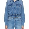 Clothing * | Mother Crazy Deals 'The Belted' Curved Sleeve D-Ring Belt Medium Washed Denim Jacket