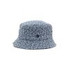 Accessories * | Maison Michel Flash Sale 'Axel' Round Logo Plaque Tweed Bucket Hat