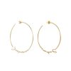 Accessories * | Flash Sale 'Les Creoles Jacquemus' Gold Plated Brass Hoop Earrings