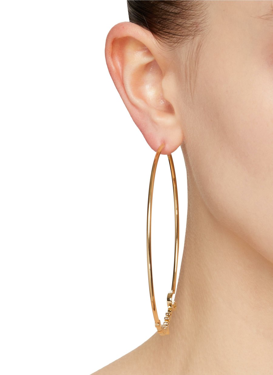 Accessories * | Flash Sale 'Les Creoles Jacquemus' Gold Plated Brass Hoop Earrings