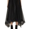 Clothing * | Alexander Mcqueen Crazy Deals Tulle Layer Asymmetric Hem Midi Skirt