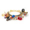 Accessories * | Venessa Arizaga Shop 'Prince Of Love' Gold Plated Brass Mixed Media Charm Bracelet