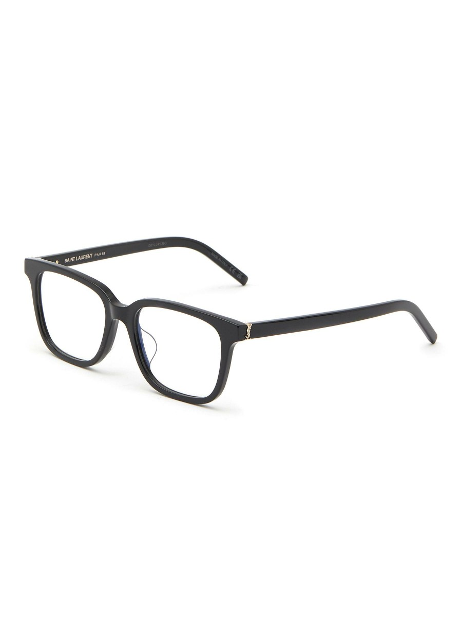 Accessories * | Saint Laurent Good Quality Acetate Square Frame Optical Glasses