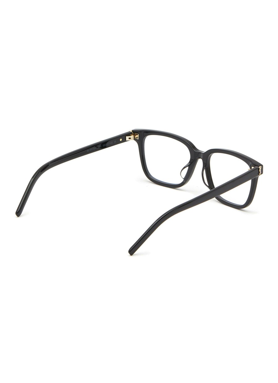 Accessories * | Saint Laurent Good Quality Acetate Square Frame Optical Glasses