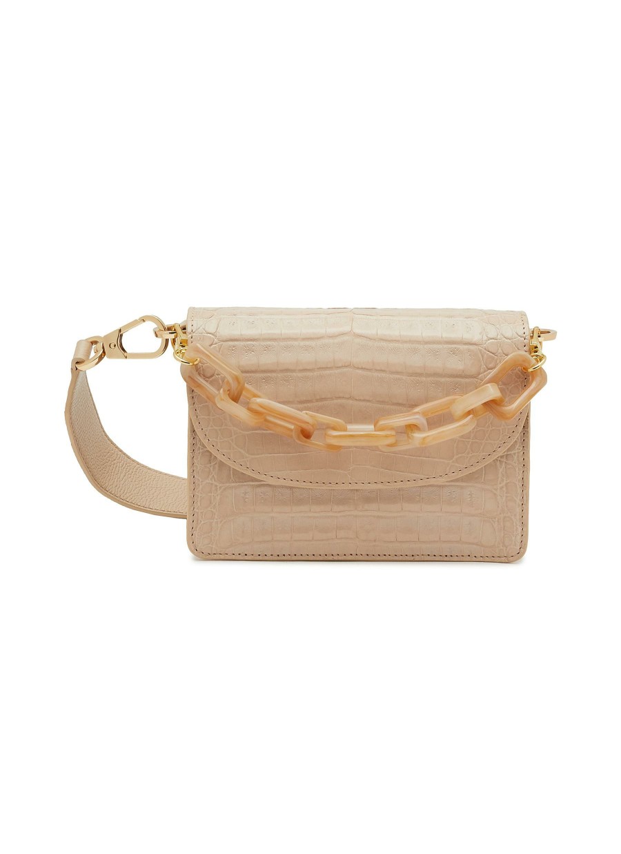 Bags * | Maria Oliver Clearance 'Valencia' Caiman Leather Crossbody Bag