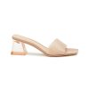 Shoes * | Gianvito Rossi Outlet 55 Translucent Strap Square Toe Mules