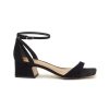 Shoes * | Sam Edelman Quick Delivery 'Wilson' 45 Single Band Square Toe Suede Block Heeled Sandals