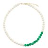 Accessories * | Completedworks Shop 14K Gold Plated Silver Pearl Jade Beaded Necklace