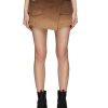 Clothing * | Dion Lee Free Delivery Buckled Wrap Effect Low Waist Utility Denim Mini Skirt