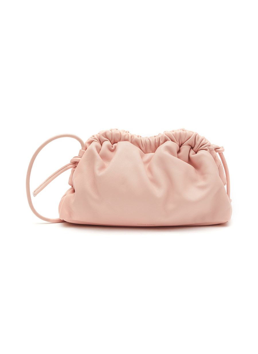 Bags * | Mansur Gavriel Best Sale 'Mini Cloud' Ruched Opening Leather Clutch