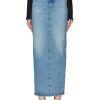 Clothing * | Good American Crazy Deals Convertible Washed Denim Tube Maxi Skirt