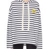 Clothing * | Joshua'S Clearance Crocheted Smiley Face Striped Cotton Drawstring Hoodie