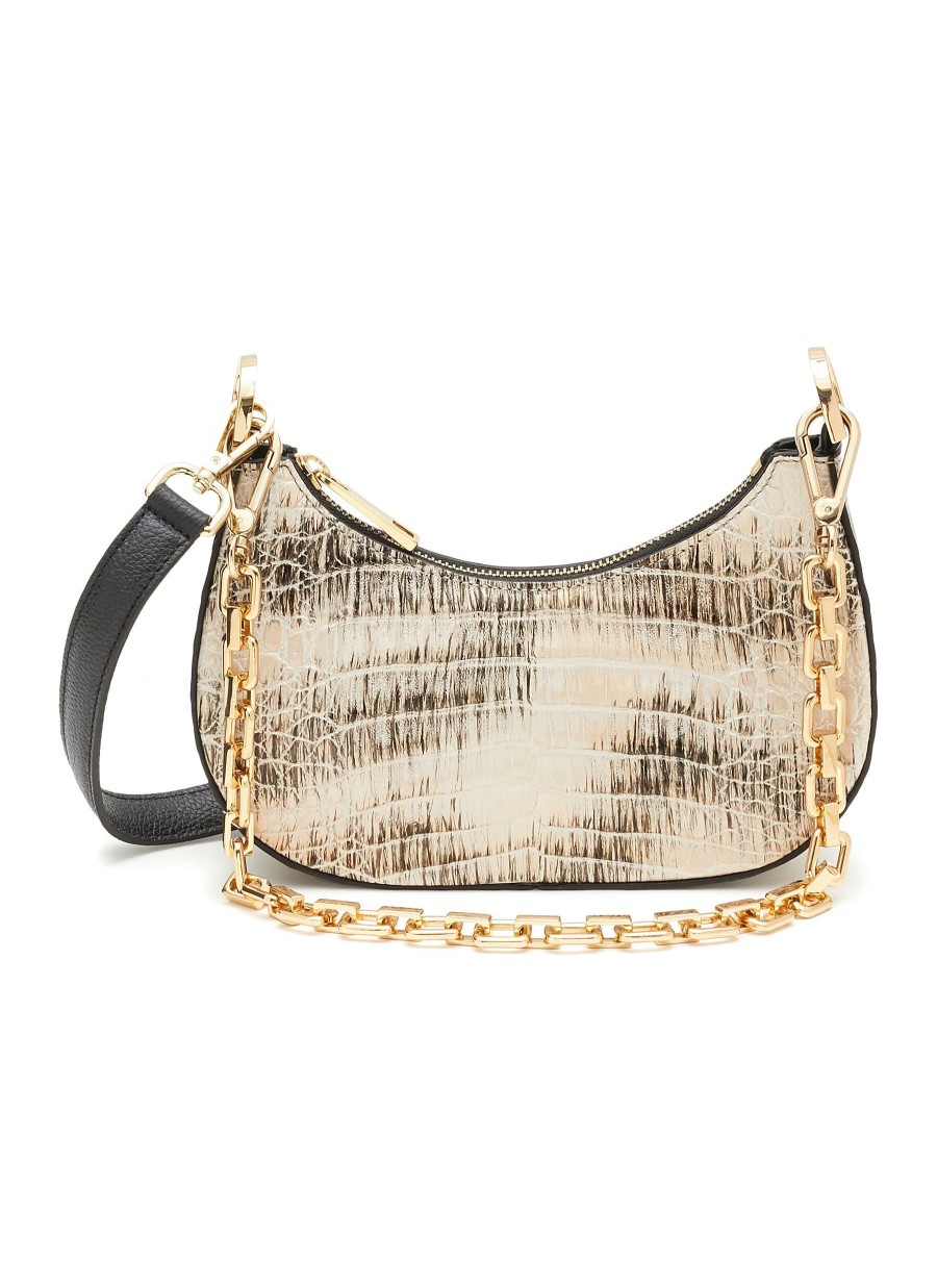 Bags * | Maria Oliver Shop 'Mini Mia' Caiman Leather Hobo Bag