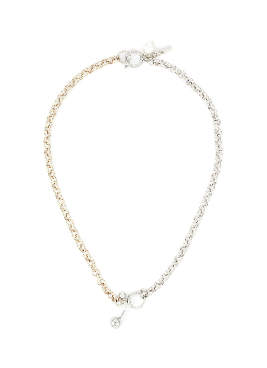 Accessories * | Justine Clenquet Good Quality 24K Gold Palladium Plated Piercing Necklace