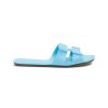 Shoes * | Rodo Best Sellers Cut Out Strap Calfskin Leather Slides