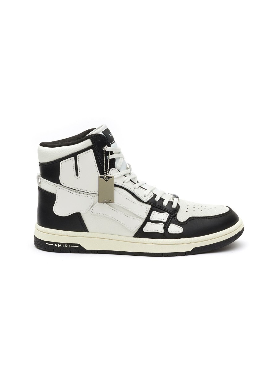 Shoes * | Amiri Outlet 'Skel' High Top Lace Up Leather Sneakers