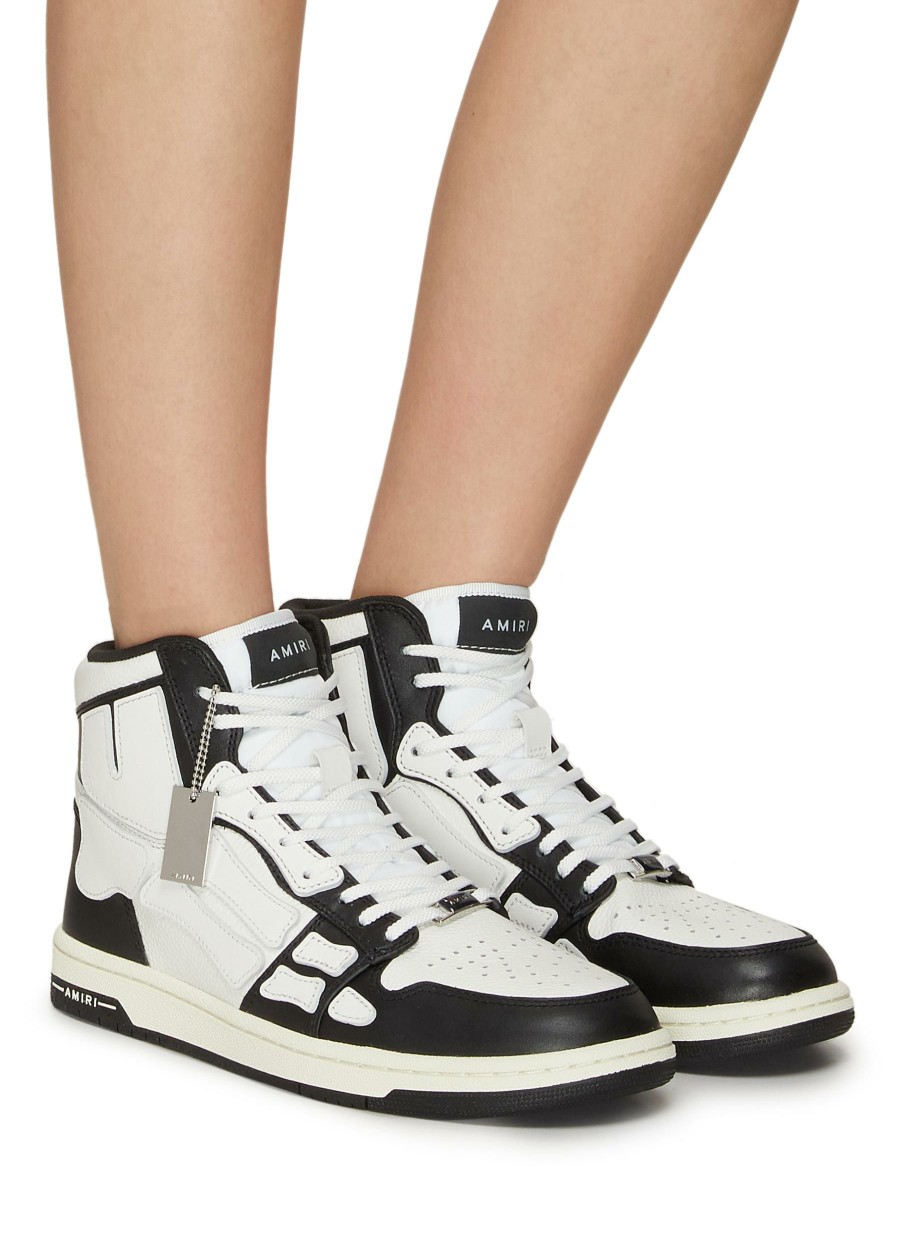 Shoes * | Amiri Outlet 'Skel' High Top Lace Up Leather Sneakers