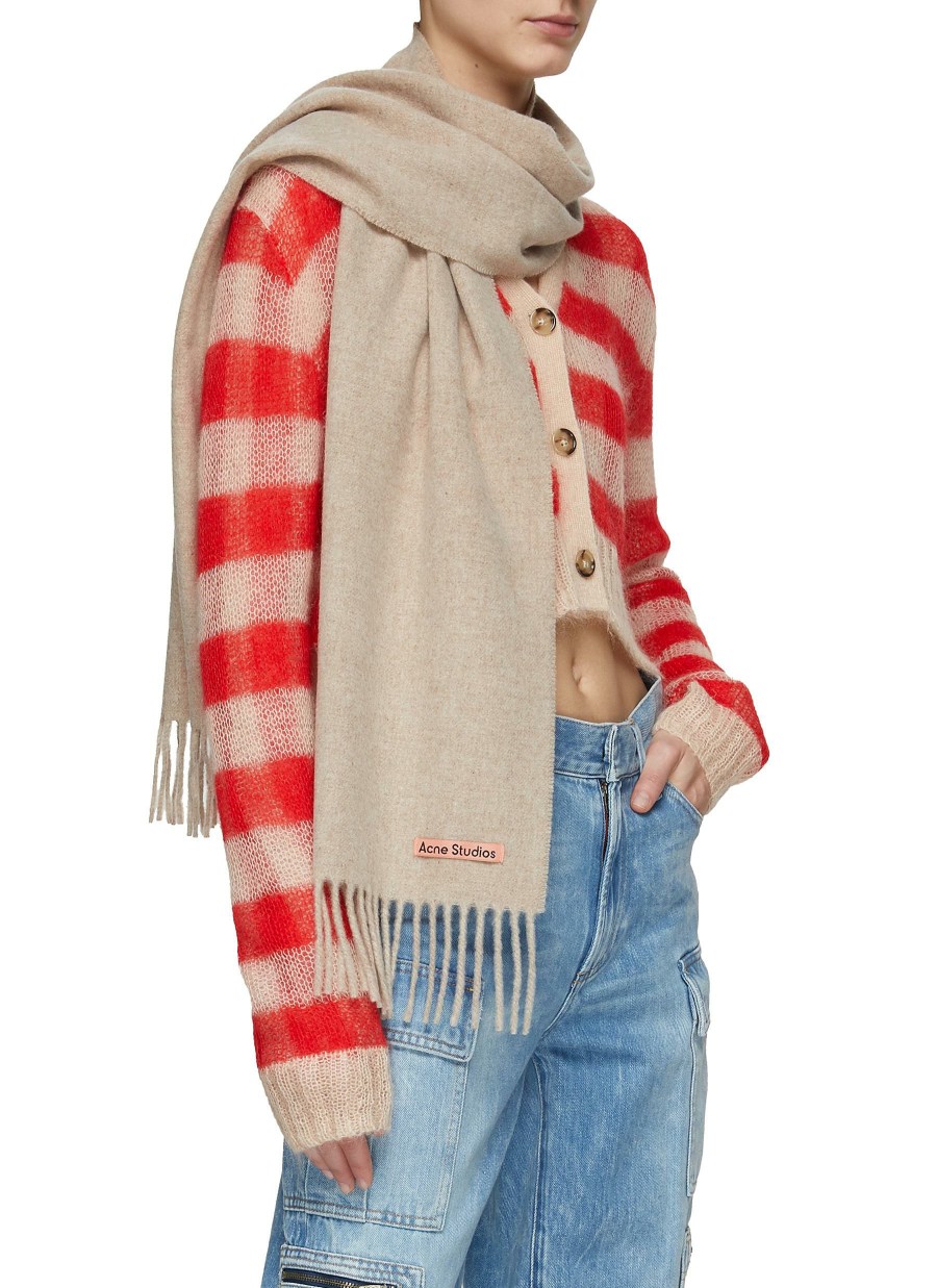 Accessories * | Acne Studios Premium Wool Fringed Scarf