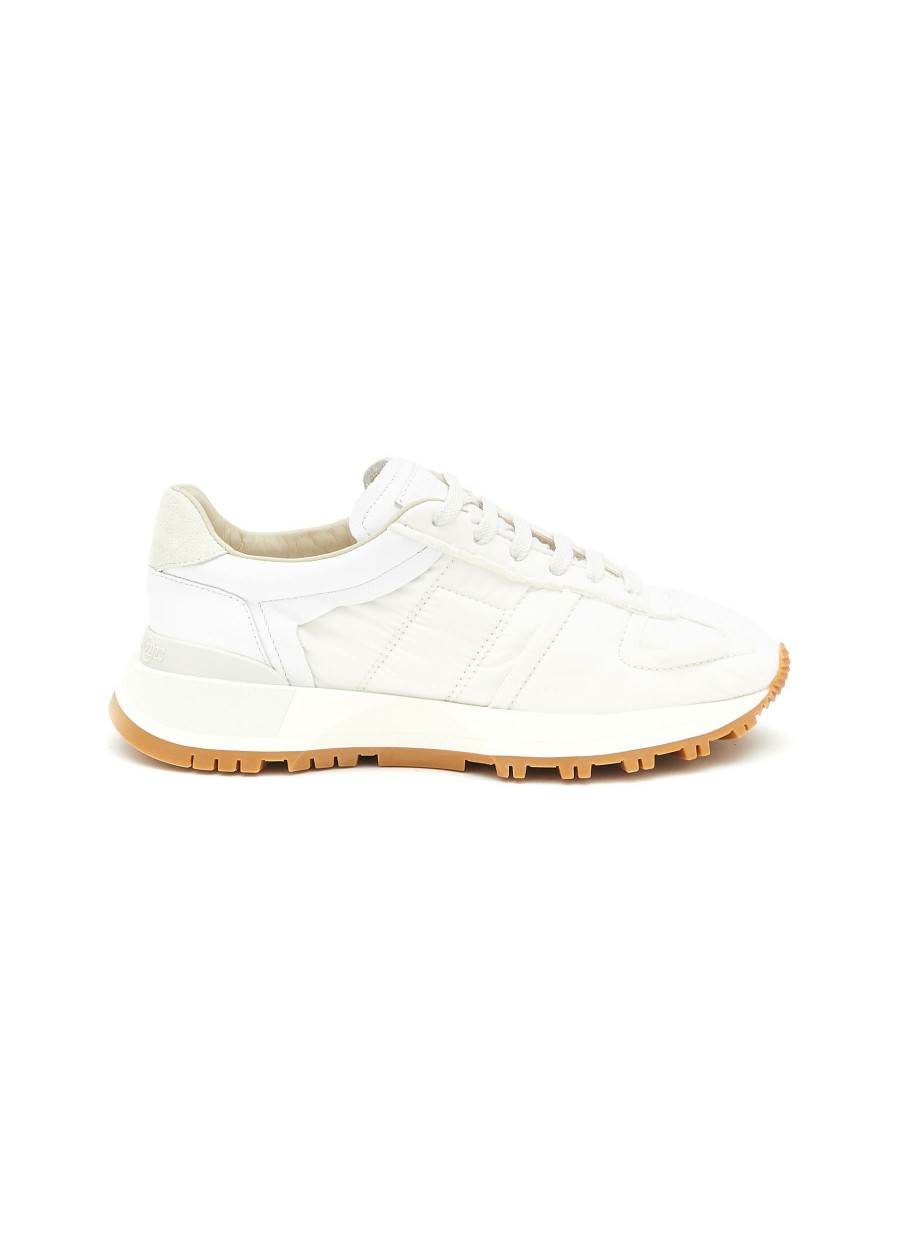 Shoes * | Maison Margiela Quick Delivery '50/50' Nylon Leather Low Top Sneakers