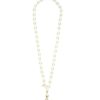 Accessories * | Maison Michel Hot Sale Logo Charm Pearl Shoulder Strap