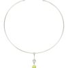 Accessories * | Justine Clenquet Outlet Sale Palladium Plated Crystal Drop Pendant Choker