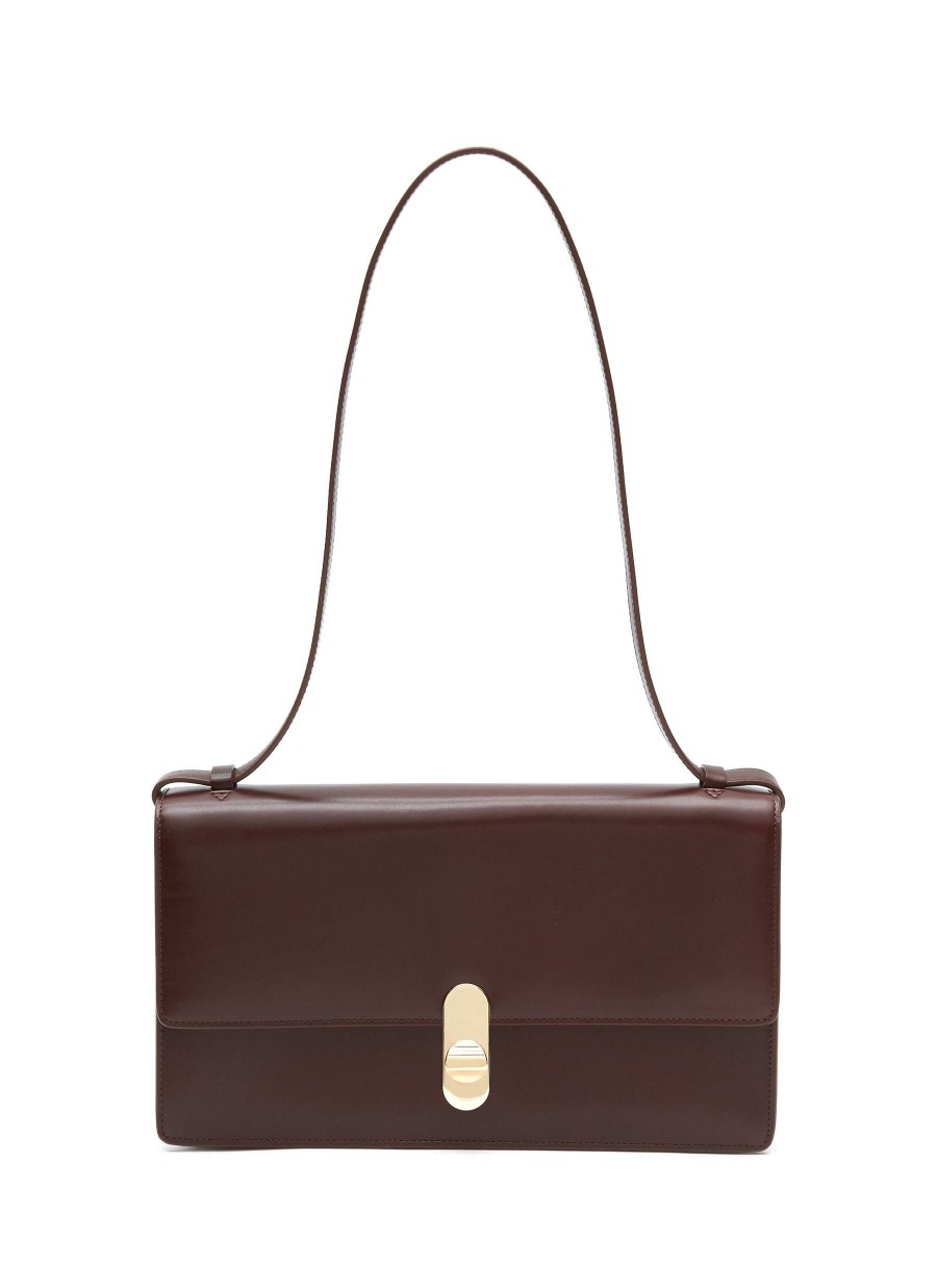 Bags * | The Row Outlet 'Clea' Calfskin Leather Flapped Shoulder Bag