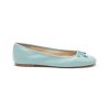 Shoes * | Sam Edelman Closeout Sale 'Felicia Luxe' Logo Bow Applique Round Toe Leather Ballerina Flats